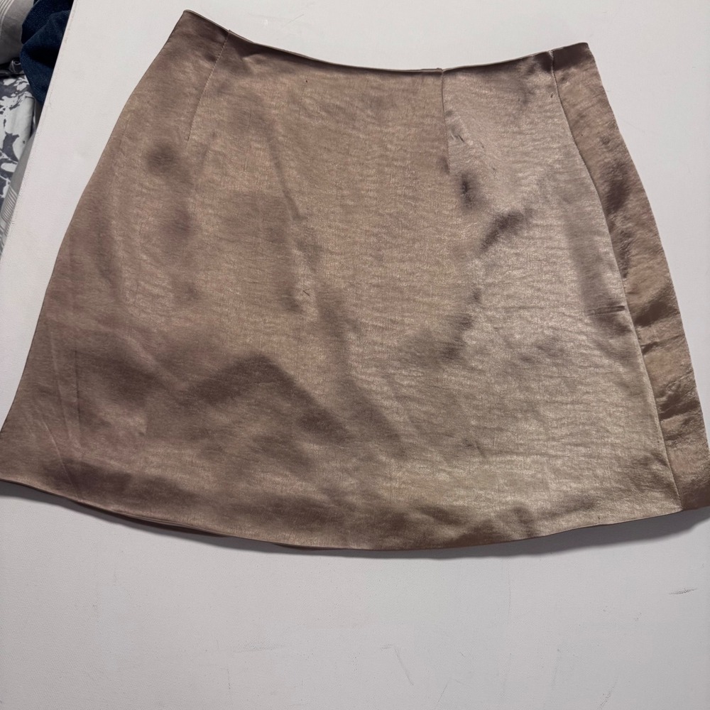 Oak + Fort Stone Harbour Satin Mini Skirt Size 6‎ NWT Champagne Blush